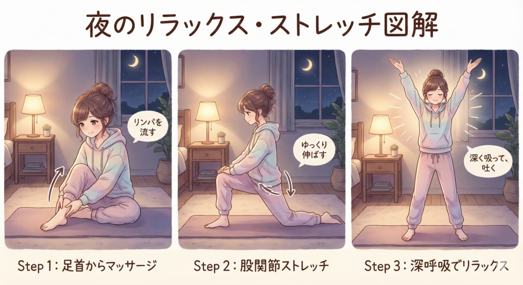 ストレッチ図解