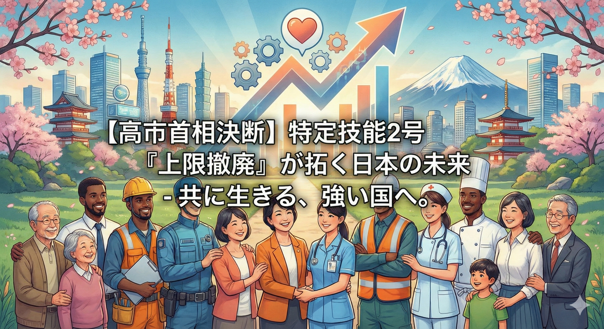 【2026衝撃】高市首相が特定技能2号の「上限撤廃」を断行！