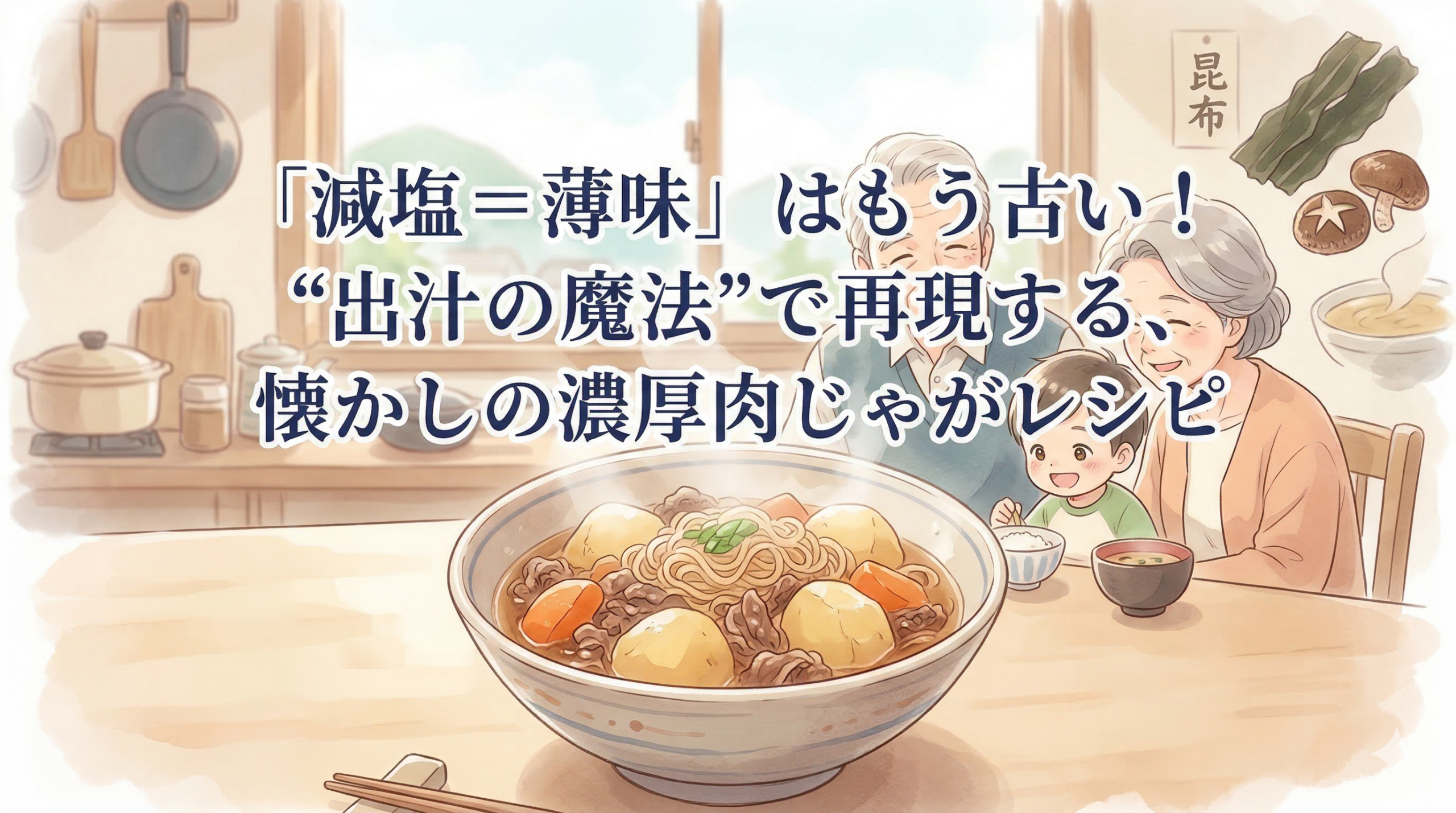 「減塩＝薄味」はもう古い！“出汁の魔法”で再現する、懐かしの濃厚肉じゃが