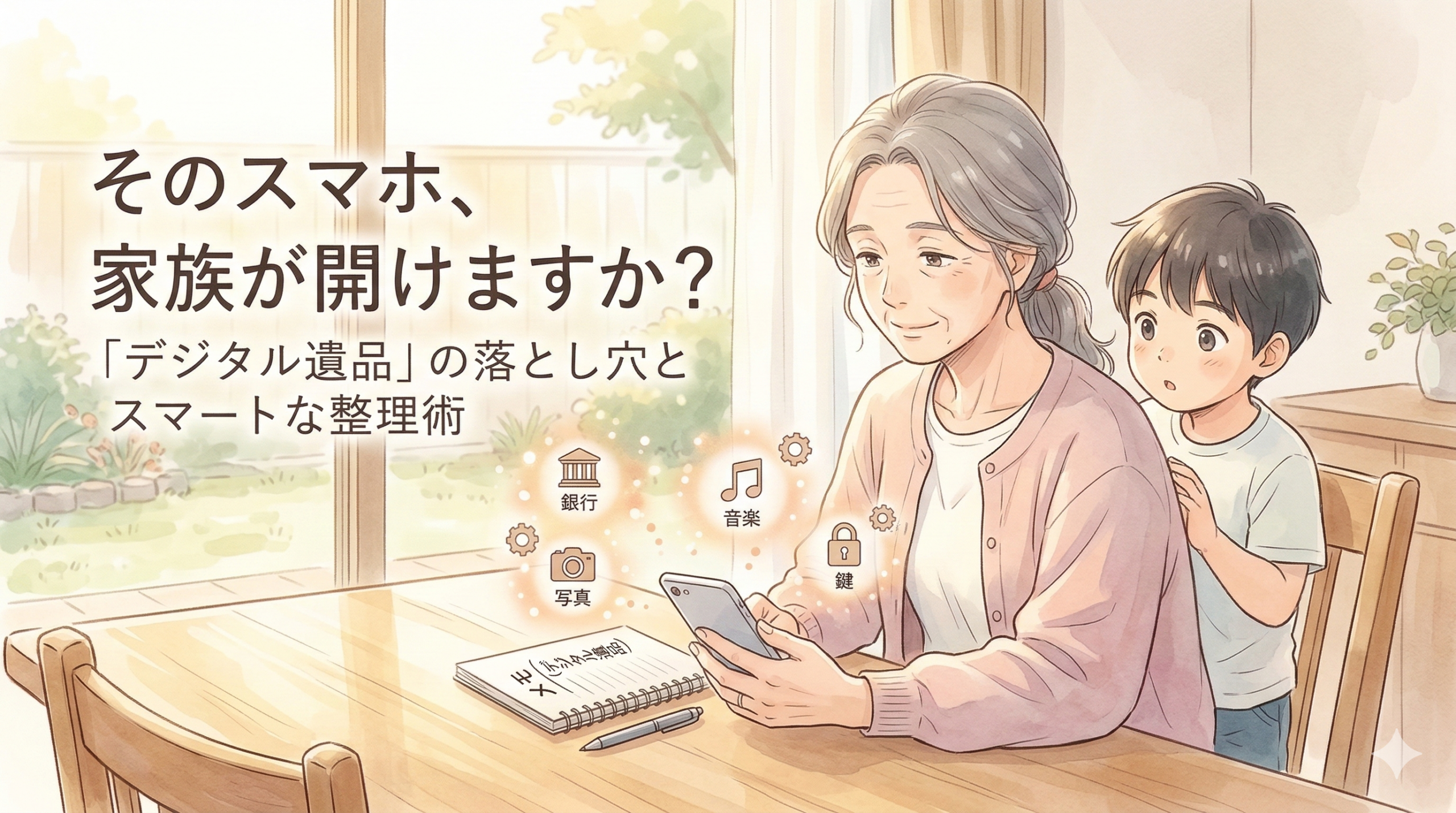 【デジタル遺品の整理術】家族を困らせないパスワード管理とスマホ解約の全手順