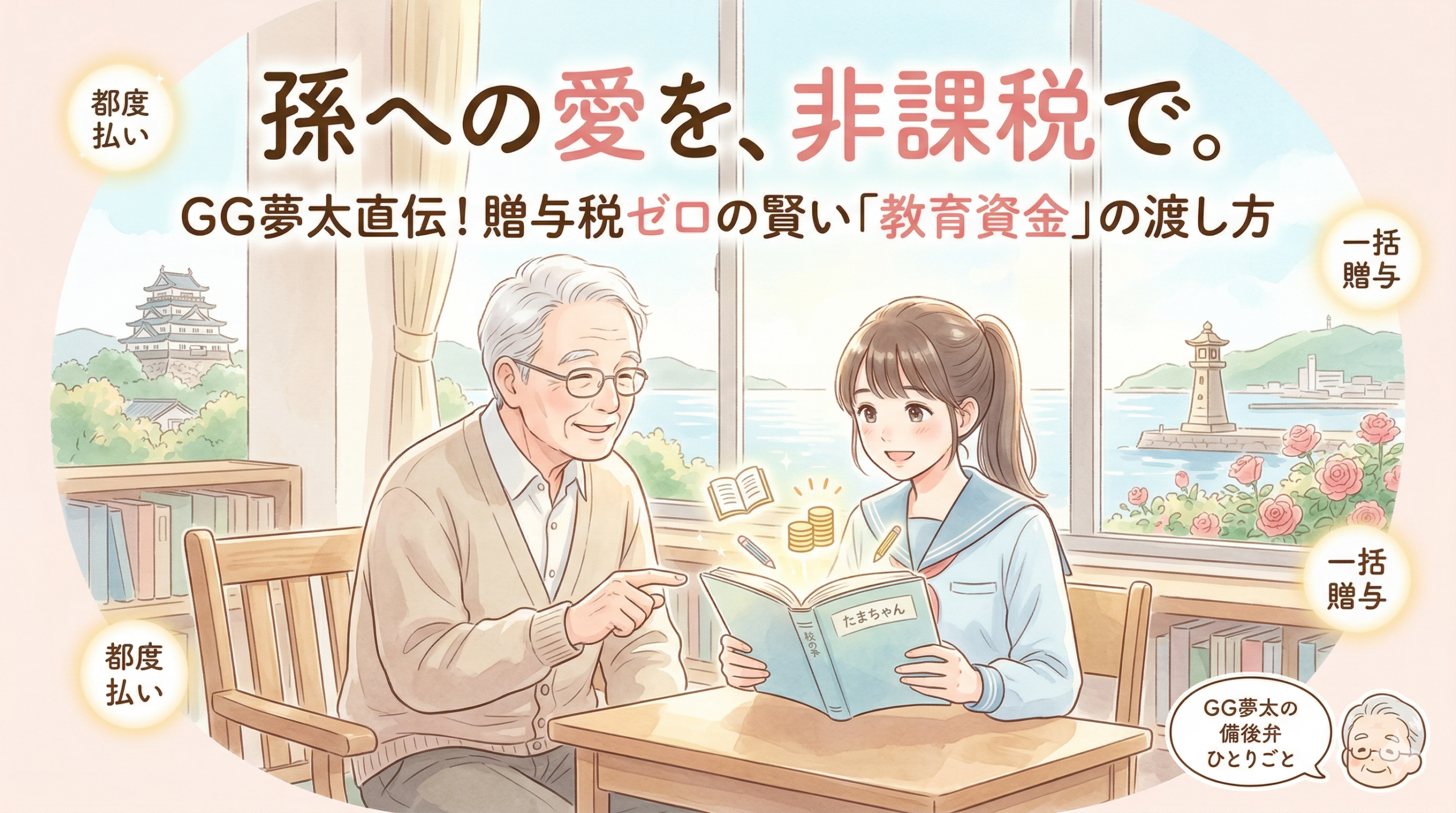 【2026最新】贈与税ゼロで孫に1500万！教育資金を「非課税」で渡す2つの正解